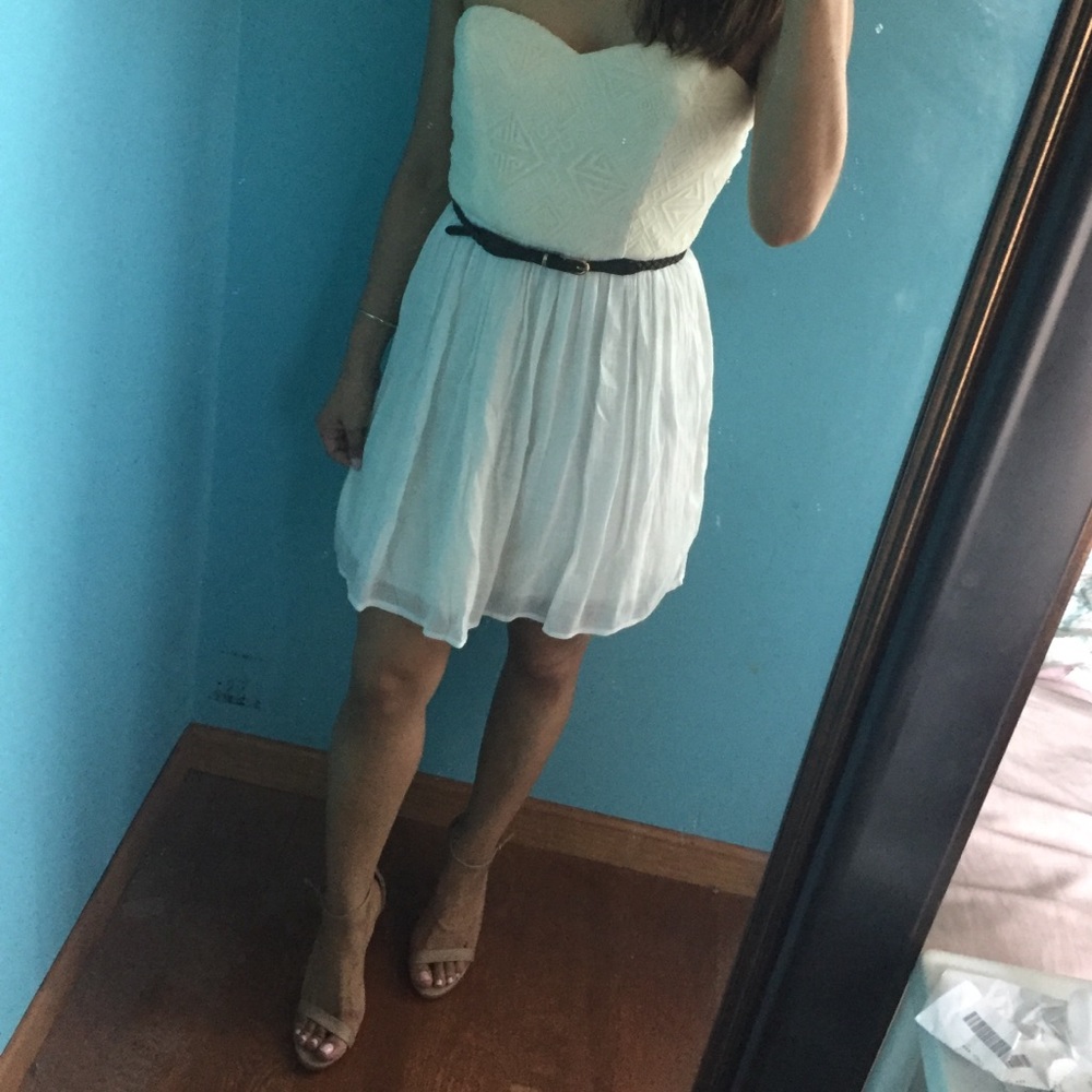 White baby doll dress